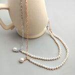 Asymmetrical Chain Baroque Pearl Necklaces - Gembea Jewelry