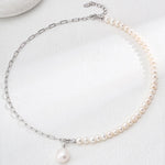 Asymmetrical Chain Baroque Pearl Necklaces - Gembea Jewelry