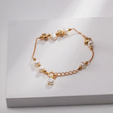 Gold Chain Pearl Bracelet