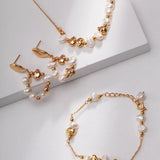 Gold Chain Pearl Bracelet