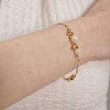 Gembea Jewelry Gold Chain Pearl Bracelet