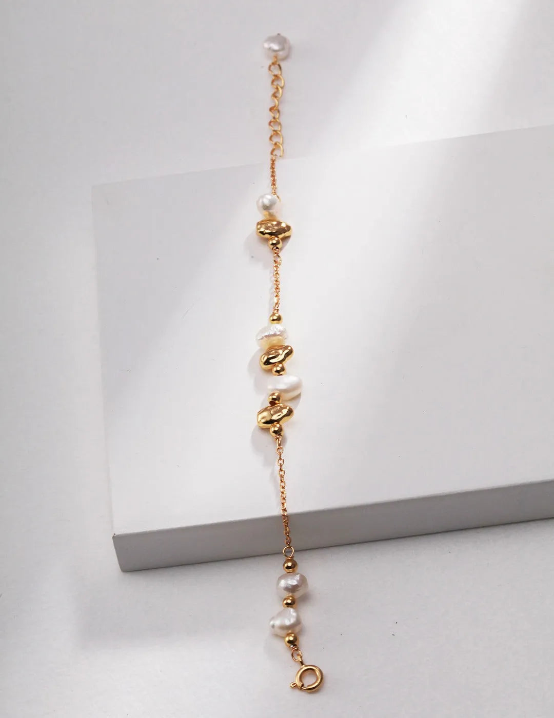 Gold Chain Pearl Bracelet