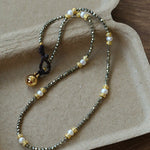 Gold Ore Pearl Beaded Necklace gembea jewelry