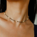 Gold Ore Pearl Beaded Necklace gembea jewelry