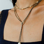 Gold Ore Pearl Beaded Necklace gembea jewelry