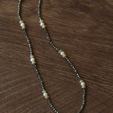 Gold Ore Pearl Beaded Necklace gembea jewelry