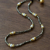 Gold Ore Pearl Beaded Necklace gembea jewelry