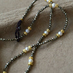Gold Ore Pearl Beaded Necklace gembea jewelry