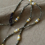 Gold Ore Pearl Beaded Necklace gembea jewelry