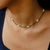 Gold Ore Pearl Beaded Necklace gembea jewelry
