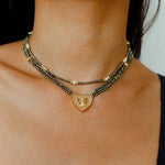 Gold Ore Pearl Beaded Necklace gembea jewelry