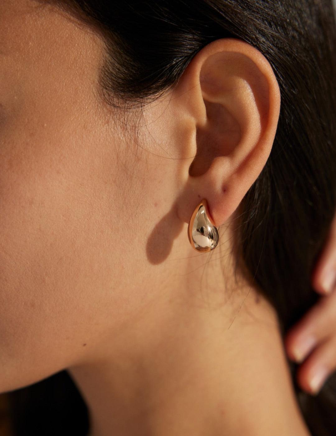 Sterling Silver Drop Stud Earrings Gembea - Gembea Jewelry