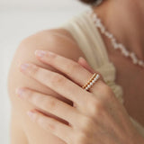 Half Shell Pearl Half Sterling Silver Ring - Gembea Jewelry
