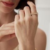 Half Shell Pearl Half Sterling Silver Ring - Gembea Jewelry