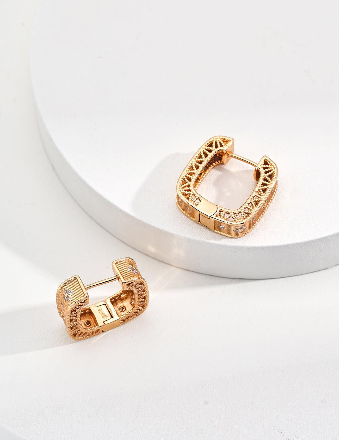 Sterling Silver Vintage Hoop Earrings - Gembea Jewelry