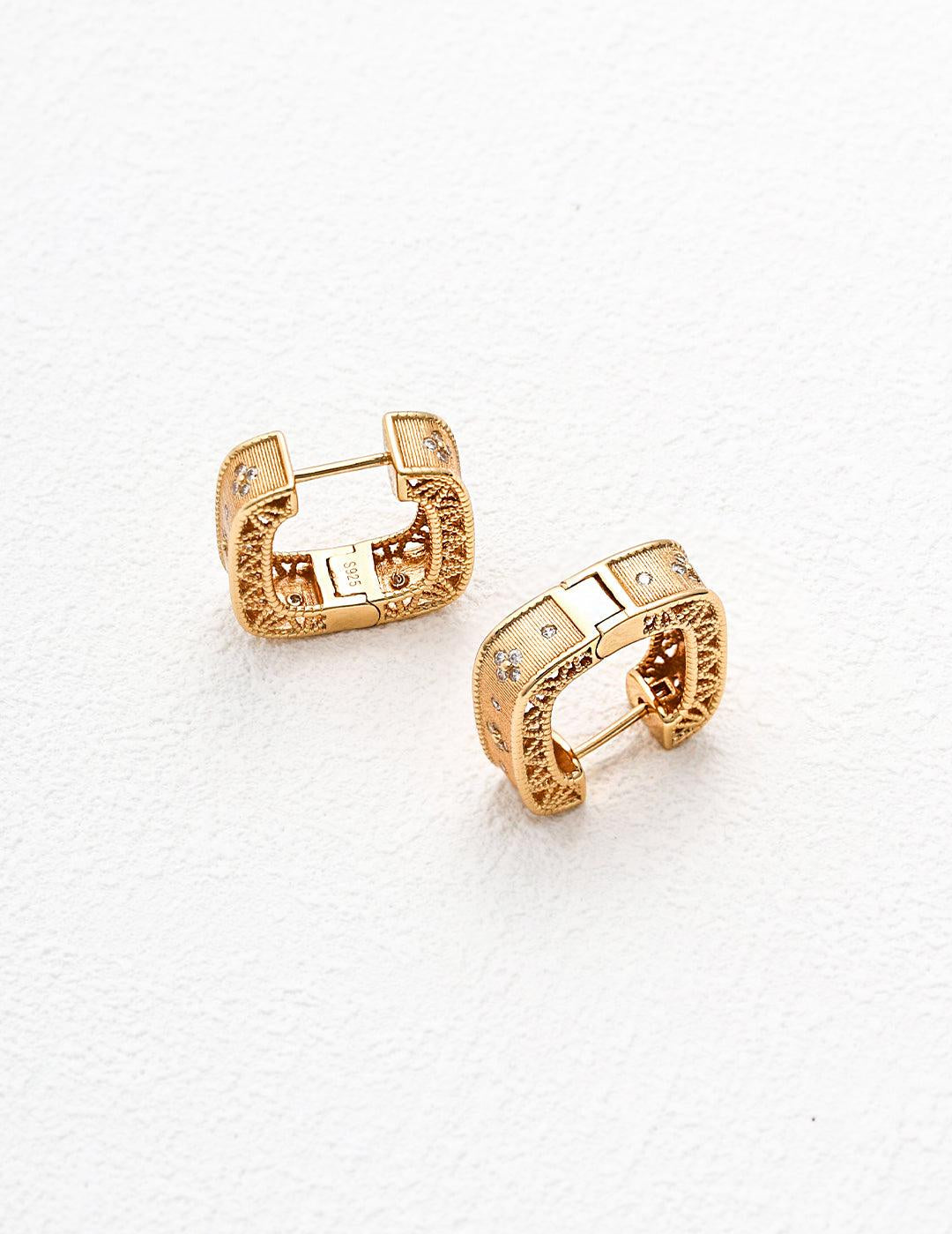 Sterling Silver Vintage Hoop Earrings - Gembea Jewelry