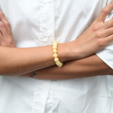Golden Acorn Yellow Jade Beaded Bracelet gembea jewelry