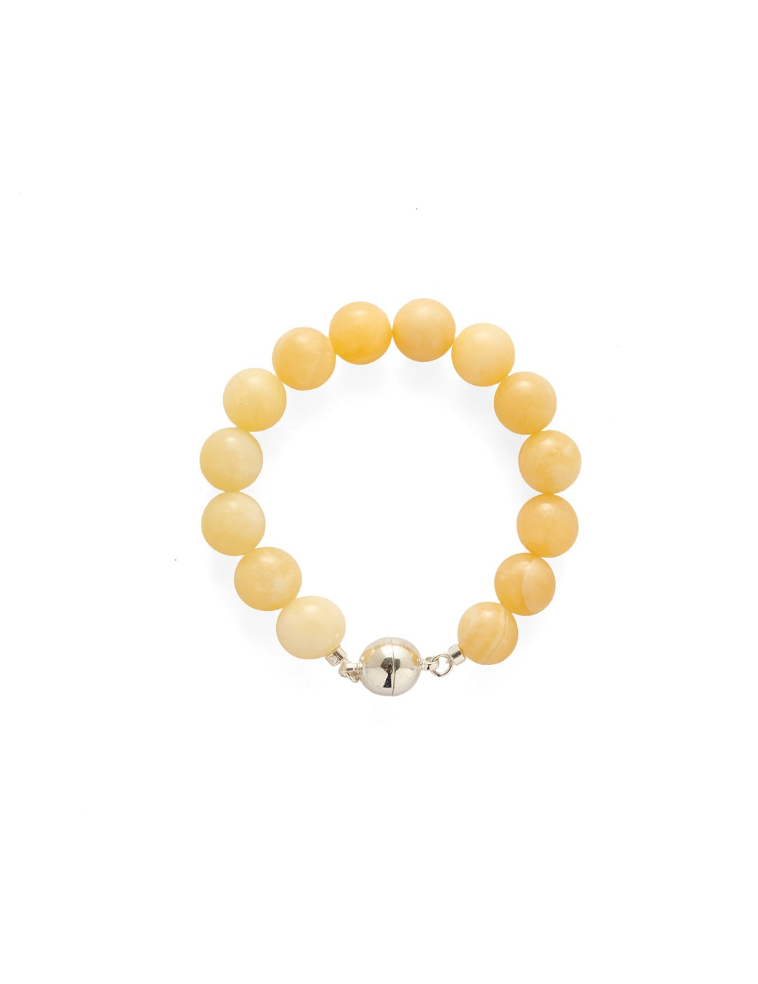 Golden Acorn Yellow Jade Beaded Bracelet gembea jewelry