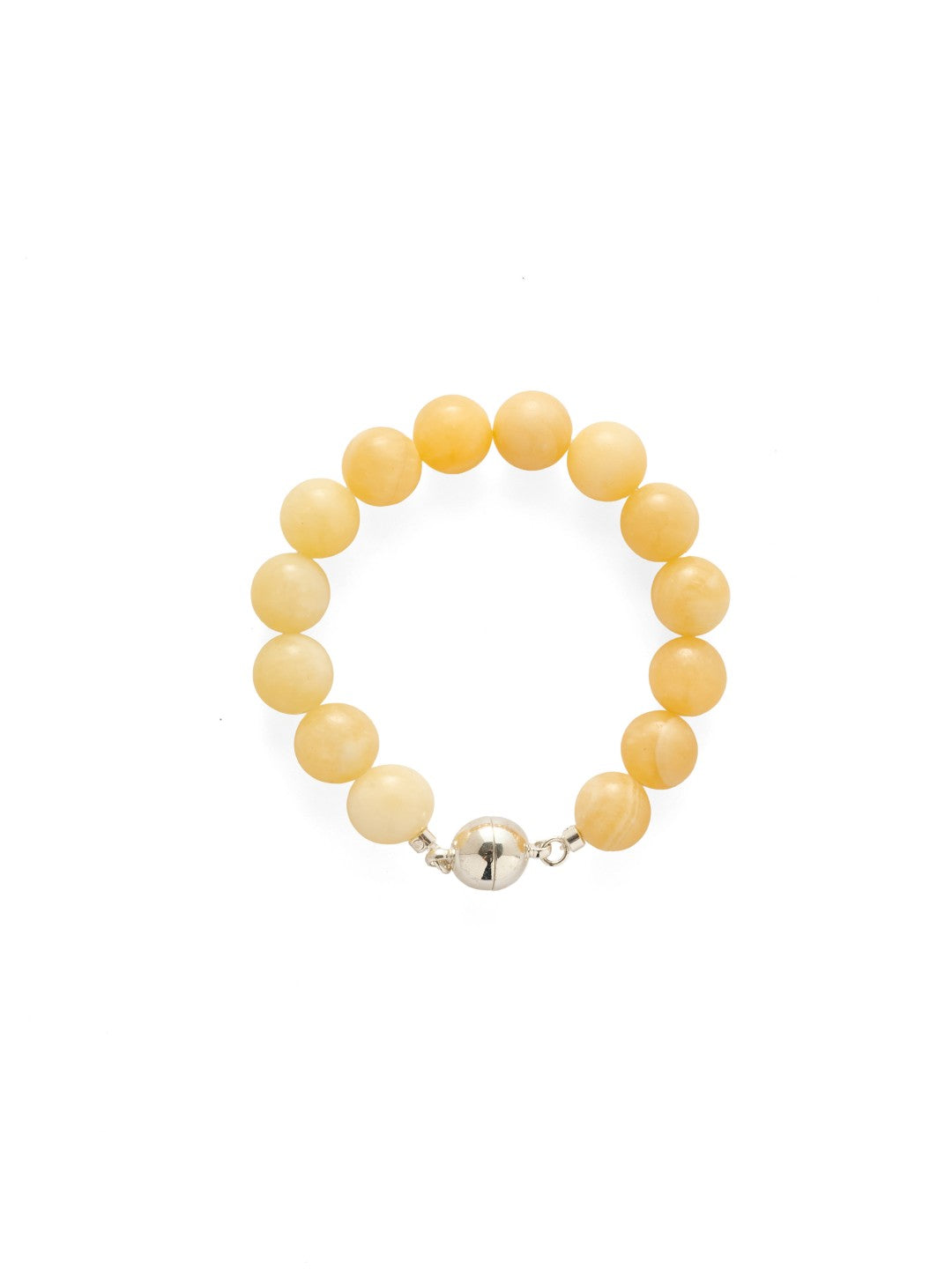 Golden Acorn Yellow Jade Beaded Bracelet gembea jewelry