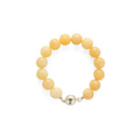 Golden Acorn Yellow Jade Beaded Bracelet gembea jewelry