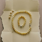 Golden Acorn Yellow Jade Beaded Bracelet gembea jewelry