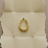 Golden Acorn Yellow Jade Beaded Bracelet gembea jewelry