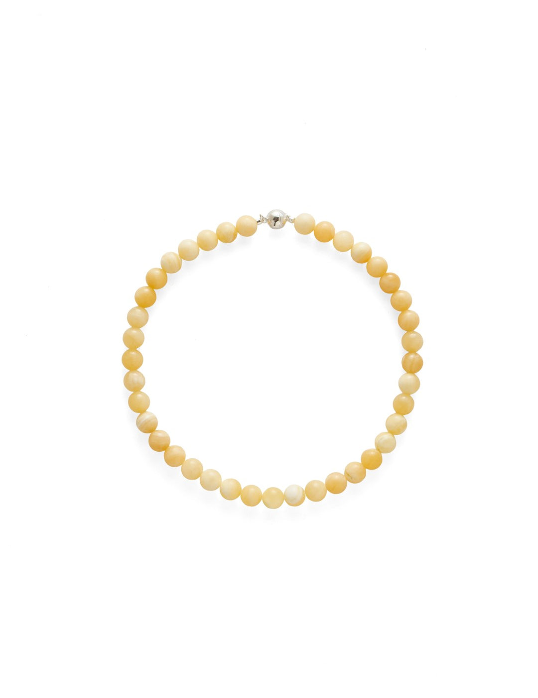 Golden Acorn Yellow Jade Beaded Necklace gembea jewelry