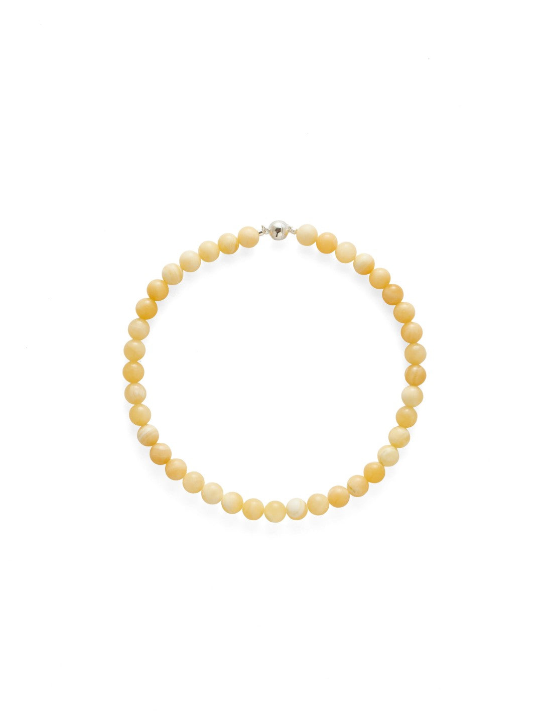 Golden Acorn Yellow Jade Beaded Necklace gembea jewelry