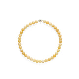 Golden Acorn Yellow Jade Beaded Necklace gembea jewelry