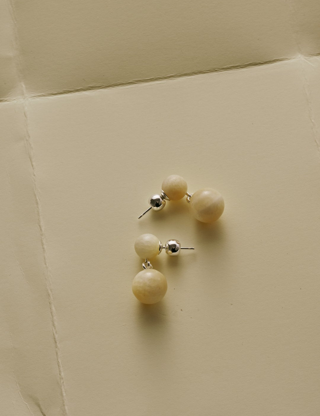 Golden Acorn Yellow Jade Drop Earrings gembea jewelry