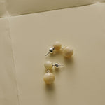 Golden Acorn Yellow Jade Drop Earrings gembea jewelry