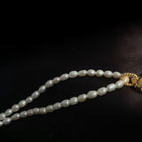 Golden Heart Pendant Pearl Beaded Necklace GEMBEA JEWELRY