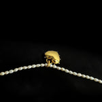 Golden Heart Pendant Pearl Beaded Necklace GEMBEA JEWELRY