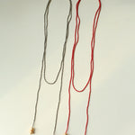 Golden Rotating Wheel Gold Ore Ruby Long Necklace gembea jewelry