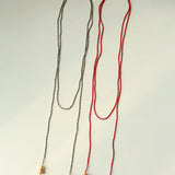 Golden Rotating Wheel Gold Ore Ruby Long Necklace gembea jewelry