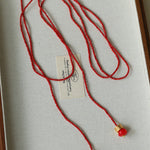 Golden Rotating Wheel Gold Ore Ruby Long Necklace gembea jewelry