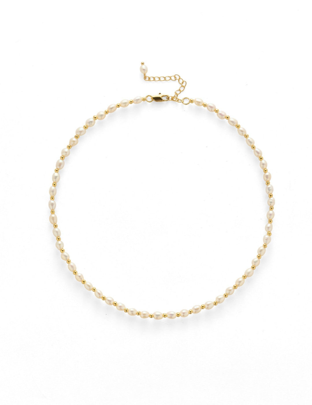 Golden Bean Pearl Beaded Necklace gembea jewelry