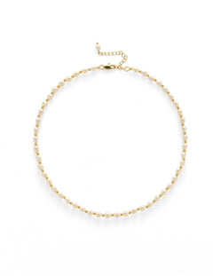 Golden Bean Pearl Beaded Necklace gembea jewelry