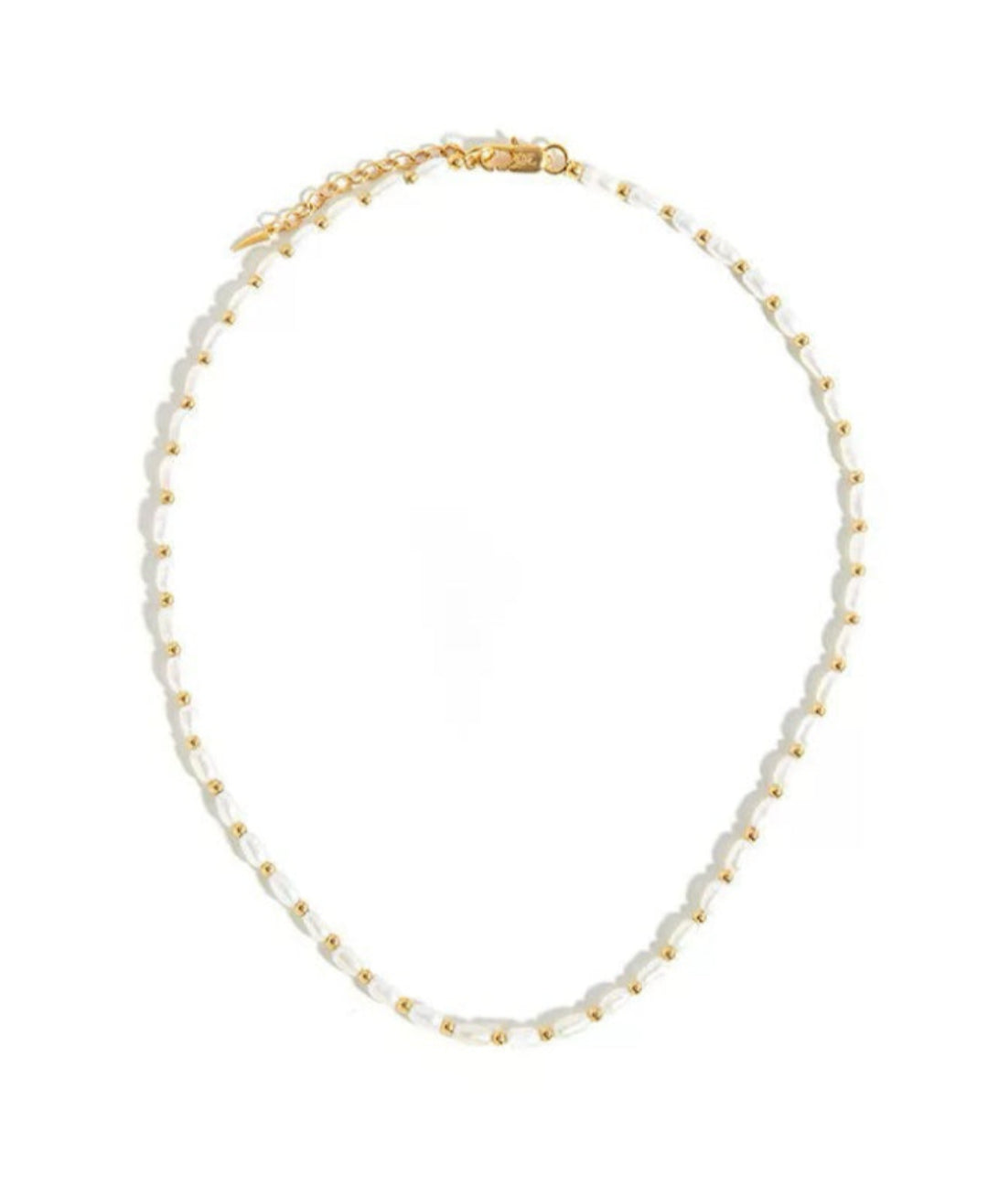 Golden Bean Pearl Beaded Necklace gembea jewelry