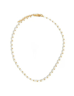 Golden Bean Pearl Beaded Necklace gembea jewelry