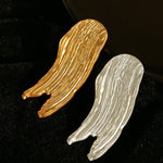 Golden Silver Oil Painting Artistic Brooch gembea jewelry