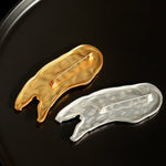 Golden Silver Oil Painting Artistic Brooch gembea jewelry