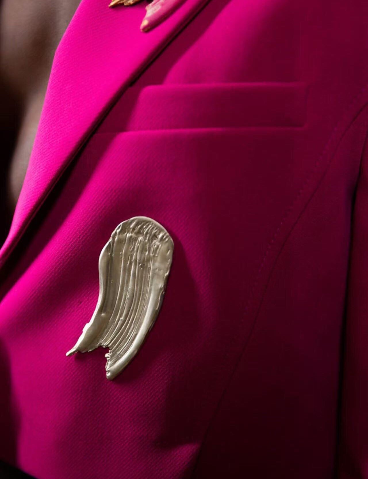 Golden Silver Oil Painting Artistic Brooch gembea jewelry