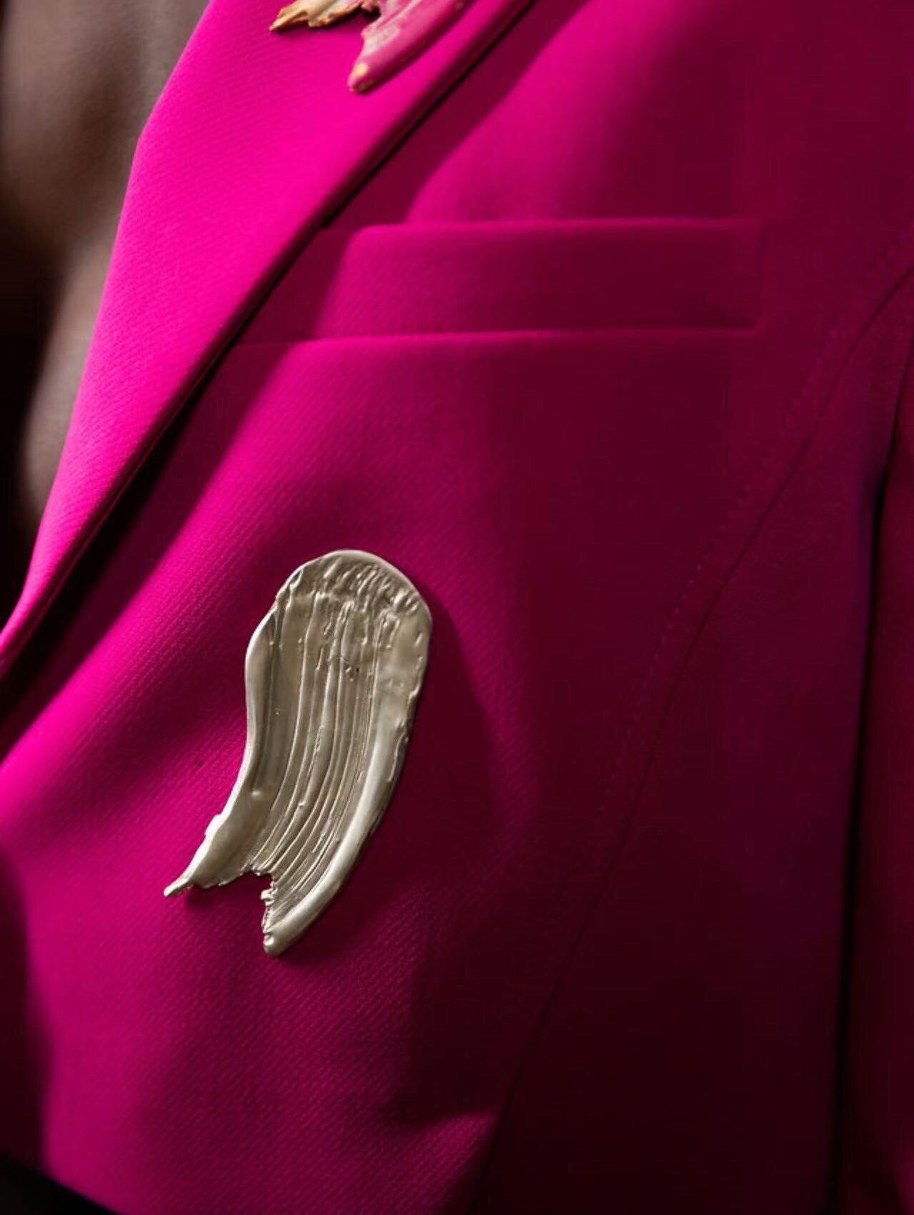 Golden Silver Oil Painting Artistic Brooch gembea jewelry