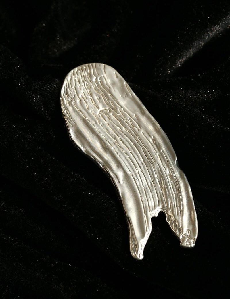 Golden Silver Oil Painting Artistic Brooch gembea jewelry