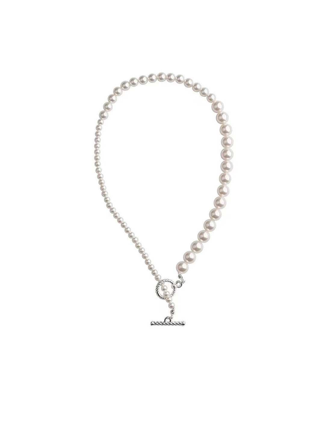 Gradient Artificial Pearl Collarbone Choker Necklace gembea jewelry