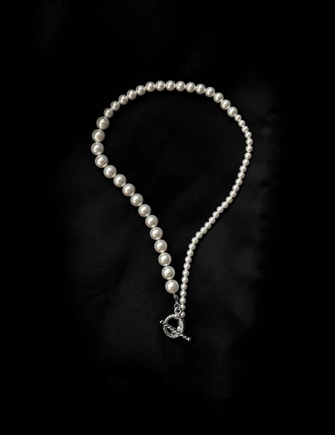 Gradient Artificial Pearl Collarbone Choker Necklace gembea jewelry