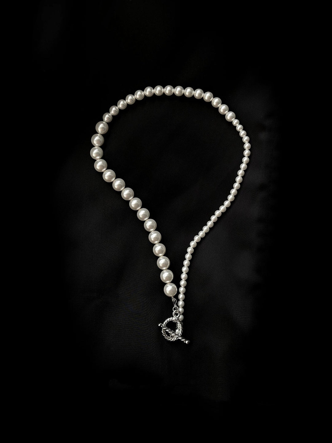 Gradient Artificial Pearl Collarbone Choker Necklace gembea jewelry