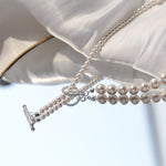 Gradient Artificial Pearl Collarbone Necklace-Gembea Jewelry