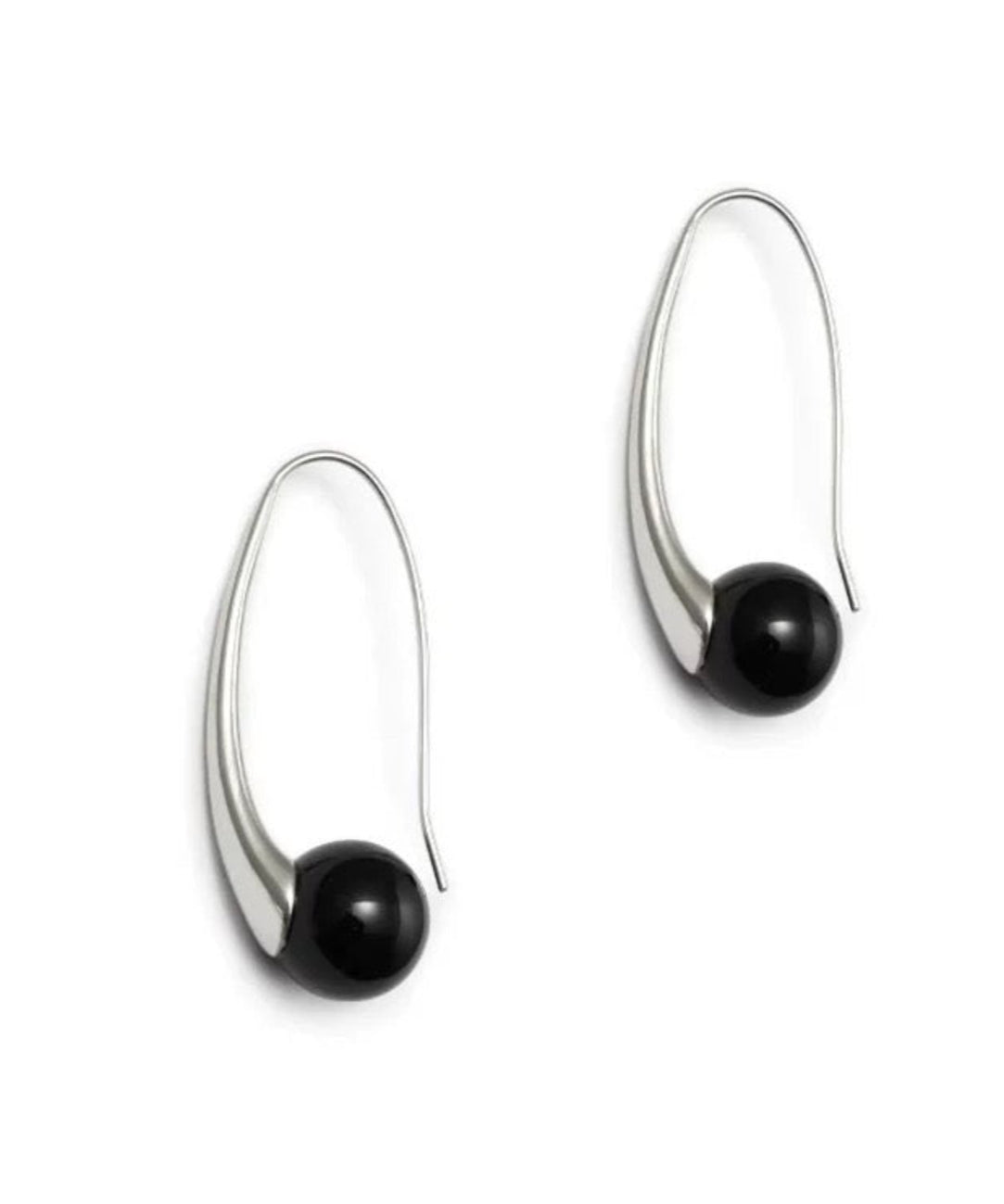 Gray Red Black Agate Stone Ear Hooks Earrings gembea jewelry